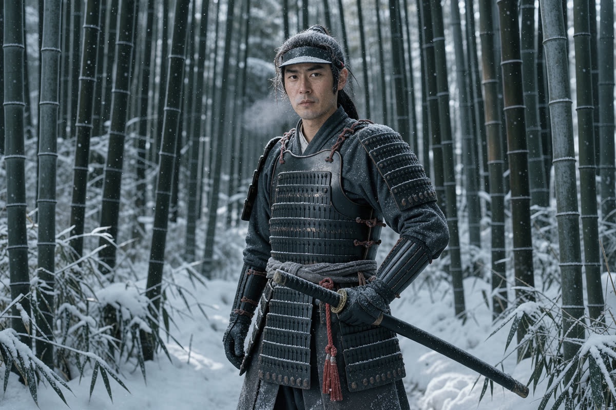 The samurai prompt as drawn by FLUX 3