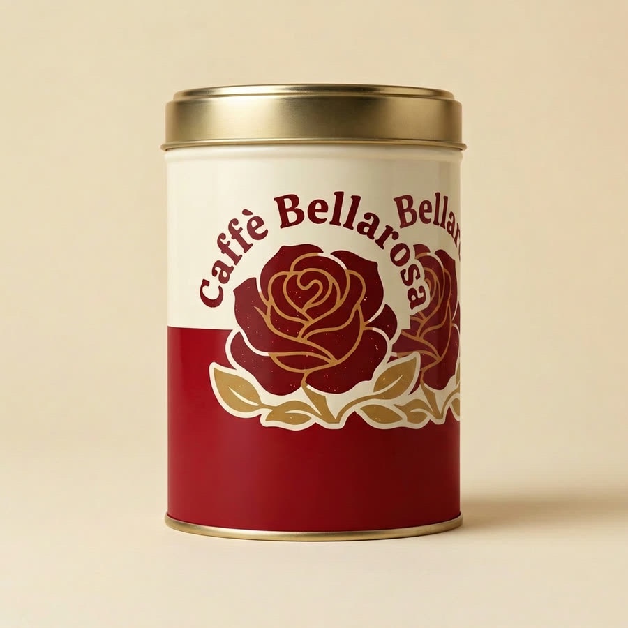 The coffee tin, three-quarter, from Nano Banana 2 Edit